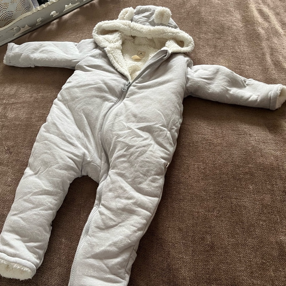 Baby Gap 3-6 Months Cozy Baby Snowsuit with Bear Ears